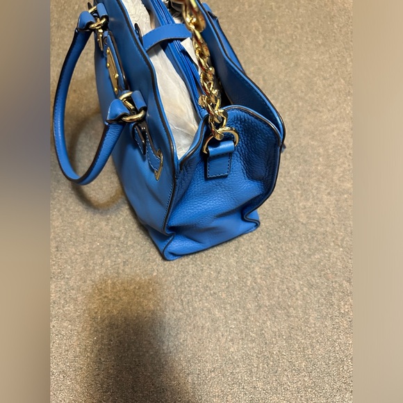 Michael Kors Hamilton Large EW Leather Tote Heritage Blue 35F0GHMT3L - Picture 11 of 16